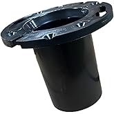 BruCo Adjustable 3" X 4" Closet Flange - ABS (Black)