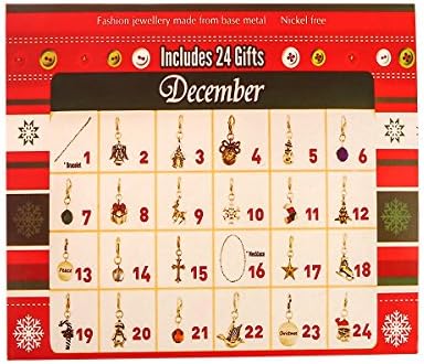 2018 Countdown Calendar for Girls 24 Charms DIY Necklace Bracelet Set Fashion Jewelry Birthday Gift