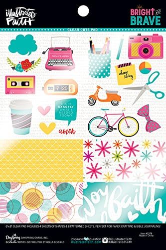 Illustrated Faith - Bright and Brave - Clear Cuts Pad - 6in x 8in - 24 Pages - Item #: IF0116