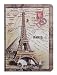 W-RainBow iPad Air Case Postcard Postmark Design Retro British Style Scenic Monuments Eiffel Tower Pattern Leather Folio Stand Protective Case for Apple iPad Air/iPad 5(Random Gift 1 Piece Car Sticker)