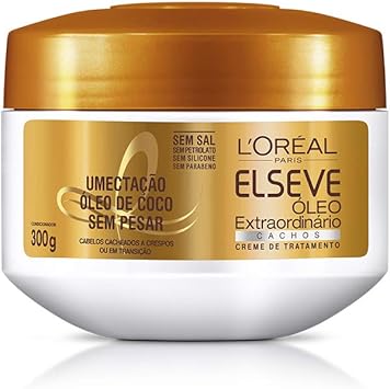 Creme de Tratamento Óleo Extraordinário Cachos Elseve L'Oréal Paris 300 Ml, L'Oréal Paris