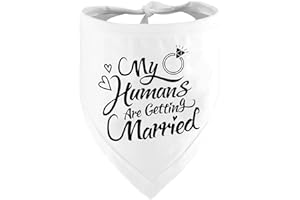 Engagement Gift, My Humans are Getting Married Dog Bandana, Wedding Photo Prop, Pet Scarf, Dog Engagement Announcement, Pet A