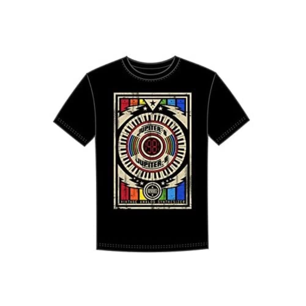 ROLAND Jupiter-8 Synthesizer Crew T-Shirt, Black, Size: Small (Ccr-Jup8Tsc)