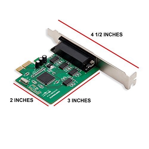 IO Crest 4 Serial Ports PCI-e Controller Card with Fan-Out Cable and Bundled with Low Profile Bracket SI-PEX15038