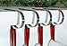 Haute Decor The Original MantleClip stocking holder, 4 Pack - Brushed Nickel