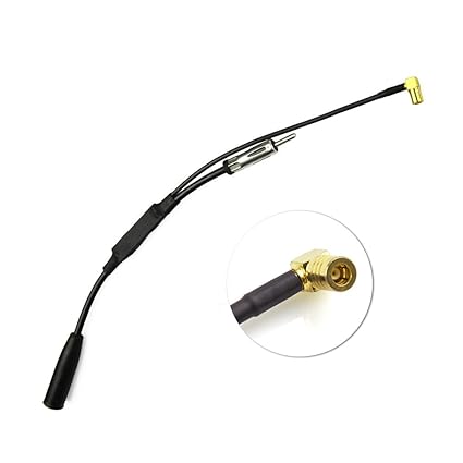 Eightwood DAB+ Antenne Splitter SMB Adapter DIN Stecker Auto Radio DAB Antenne für Auto Radio Blaupunkt TechniSat Pioneer Son