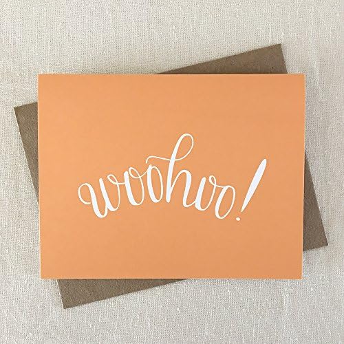 Congratulations Card - Graduation Card - Congrats Card - Woohoo Hand Lettered Card