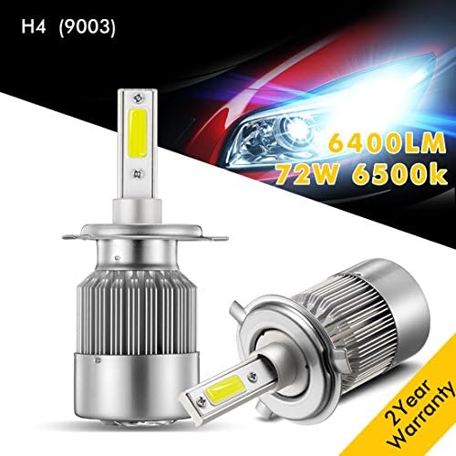 H4 LED Headlight Bulbs , Wediamond Car LED Headlight Lamp 76W CREE Chips High Low All in One Assembly Conversion Kits 2pcs(1 Pair)--2 Year Warranty