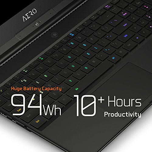 GIGABYTE Aero 15X v8-BK4 15" Ultra Slim Gaming Laptop 144Hz IPS Anti-Glare FHD Display, i7-8750H, GeForce GTX 1070, 16G RAM, 512GB PCIE SSD, Metal Chassis, RGB Keys