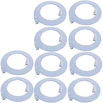WeiSenLED T5/T8 10ft 3M LED Lamp Connecting Wire Ceiling Lights,Daylight LED Integrated Tube Cable linkable Cords for LED Tube Lamp Holder Socket Fittings with Cables to US 10-Pack