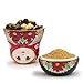 UNAMOI Matryoshka ceramic Measuring Cups, Daisy, Set of 6, Small, Red Floral