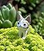 Miraclekoo 6 Piece Miniature Fairy Garden Cat Ornament Outdoor Decor Home Decoration (grey)