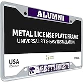 Desert Cactus Kansas State University Car Accessories Wildcats Metal License Plate Frame and Tag Holder for Front or Rear of Car (Alumni)