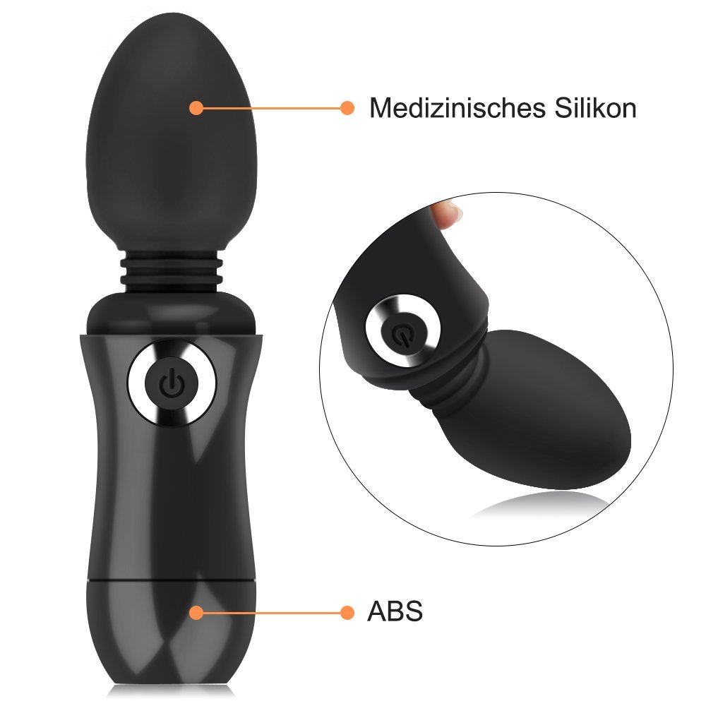 AV Vibratoren Massagestab für Sie Klitoris und G-punkt Massagegerät, Paarvibrator Klitorisstimulation, Realistischer Mini AV-Vibrator Stick für Paar, Frauen, Silikon Bullet Vibro
