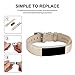 For Fitbit Alta Bands/Fitbit Alta HR Bands, Genuine Leather Replacement Bands for Fitbit Alta/Fitbit Alta HR Gold