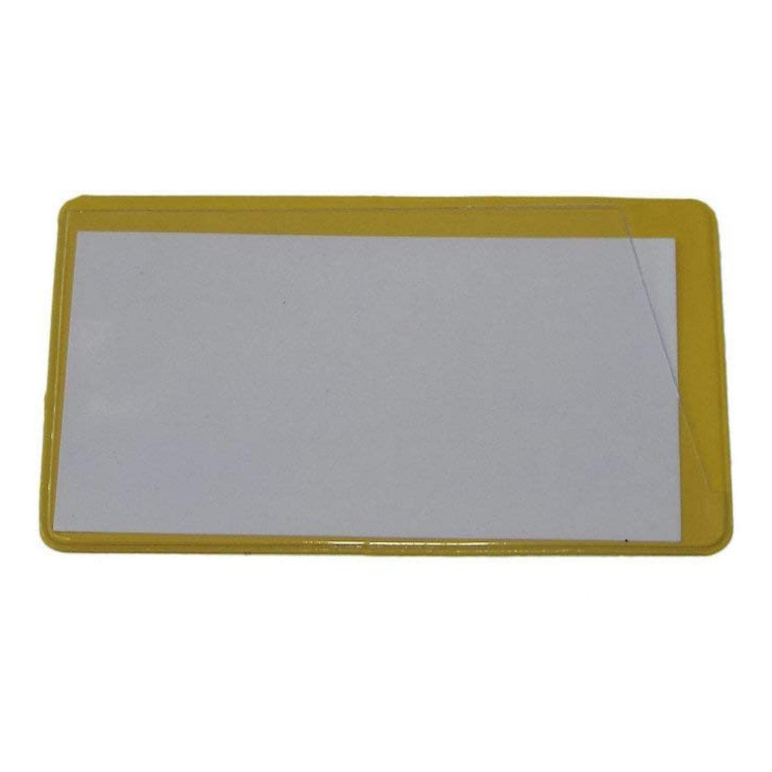 Magnetic Label Pouches - 60mm high x 100mm Wide - Pack of 100 (Yellow)