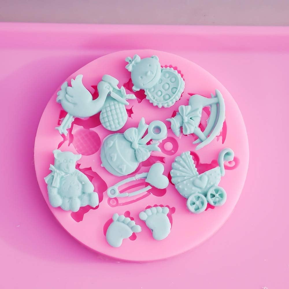 Buy Baby Shower Party 3D Silicone Fondant Mold for Cake Decorating Cake