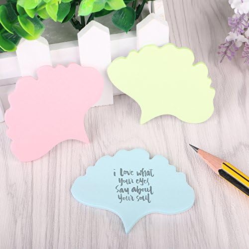 Eagle Ginkgo Leaf Shaped Sticky Notes, 2.75 X 2.24-Inch, 3 Colors, 2-Pack, 150 Sheets in Total, Holiday Gift