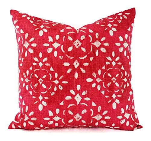 Raspberry Pink Pillow Cover Damask Pillow