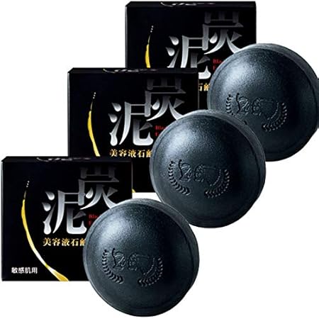 Amazon 炭泥 美容液石鹸 お得な3個セット 炭泥せっけん 炭泥石鹸 石けん 洗顔 ナチュラルガーデン 洗顔せっけん 通販