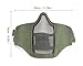 Unigear Half Face Lower Mask Foldable Mesh Adjustable Tactical Metal Steel Mask for Airsoft/Hunting/Paintball/Shooting (OD-Green-1)