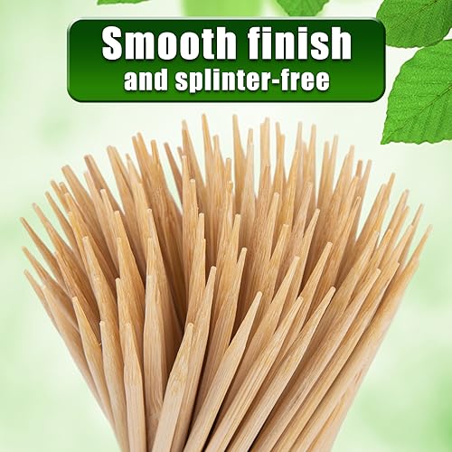 HANSGO 280PCS Candy Apple Skewers Bulk, Bamboo Sticks 8Inch Semi-point Sticks Corn Dog Sticks Lollipop Sticks Sausage Meat Fruit Chocolate Fountain Skewers