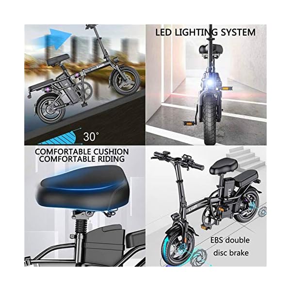 €1,414.97 Alta velocità Pieghevole bici elettrica Ebike, 14 '' bicicletta  elettrica con 48V rimovibile agli ioni di litio, 350W motore, freni a disco  doppio, 3 Digital regolabile di velocità, maniglia pieghevol -  bikewebshop.it
