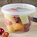 SunnyCare® 16 oz.Microwavable Translucent Plastic Deli Container with Lid -(Case of 250)