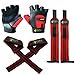 Weight Lifting Gloves (1 Pair), Weightlifting Wrist Wraps (1 Pair) & Lifting Wrist Straps (1 Pair) - Men & Women Cross Training Fitness Exercise Grip Glove For Gym, Powerlifting & Workout (Pack of 6)