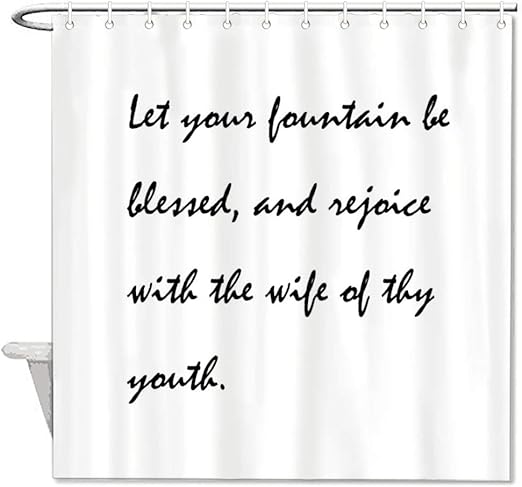 Amazon Com Zacathan432 72 X 79 Shower Curtain Bath Decor Let Your Fountain Be Blessed And Rejoice With The Wife Of Thy Youth Bathroom Decor Bathroom Curtain Kitchen Dining
