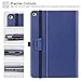 Ztotop Genuine Leather Folio Stand Swivel Case for iPad Mini 4 - [360 Rotating] Multi-Angle Viewing, Pocket, Auto Wake/Sleep - Blue
