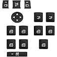 14 Pcs Window Glass Lift Button Trim Cover Interior Door Power Window Switch Button Cover Fit for Mercedes Benz A (W176) / B(W246) / C(W204) / E(W212) / GL/ML/CLA/GLA/GLE/GLK Class (Black)