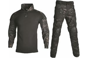 Lilychan Men's Military Uniform Airsoft Tactical Army Suits Combat Shirt Pants Paintball Gear