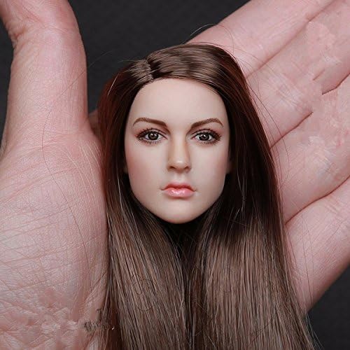 ESHINEY 1/6 Scale Female Head Sculpt Long Hair Model Toys For 12 Inches Women Bodies Figures