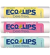 Eco Lips Bee Free Vegan Lip Balm Made Without Beeswax | Candelilla Wax, Organic Cocoa Butter & Co...