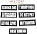 Albcorp Reflective Service Dog Patches with Hook Backing for Service Animal Vests /Harnesses Large (6 X 2) Inch