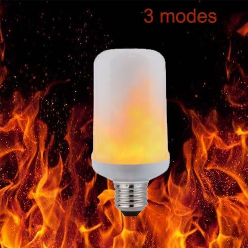 LED Flame Effect Light Bulb, E26 Flickering Fire Light Bulbs with 3 Modes, Decoration Lights to Create Romantic Mood for Home/Restaurant/Bar-1PK