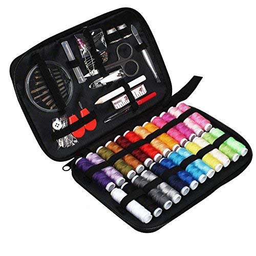 Sewing Kit, TUXWANG 90 Sewing Supplies with Mending and Sewing Needles, Scissors, Thimble, Threads,Tape Measure and More, Perfect for Home, DIY, Beginners, Emergency, Travel