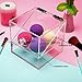Newslly Acrylic Covered Makeup Sponge Holder with Lid 4 Slots Makeup Sponge Organizer Box for Beauty Blender