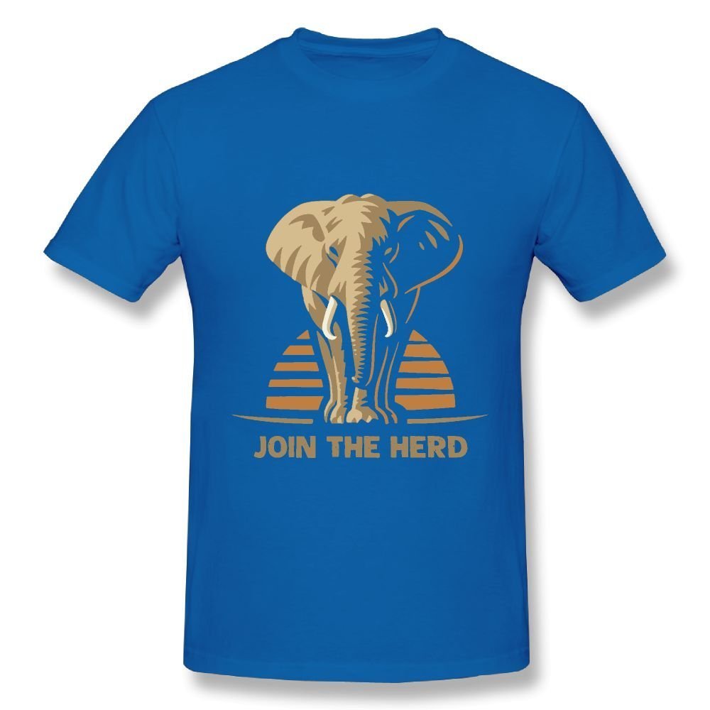  Connor Elephant Join The Herd Funny Running Black Short Sleeve T Shirt