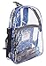 Clear See Through Transparent Backpack for BookBag, WorkBag, Daypack Easy Stadium Security Check Bag, Black Reinforced Adjustable shoulder straps for extra durability