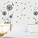 Ussore Wall Sticker Dandelion Butterfly Stickers Removable Mural PVC Creative Home Decor Removable For Kids Home Living Room House Bedroom Bathroom Kitchen Office Home Decoration