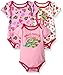 Nickelodeon Baby Girls' Ninja Turtles 3 Pack Bodysuit, Pink, 3/6m