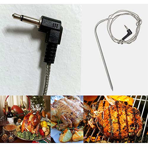 Replacement High-Temperature Meat Probe For Pellet Grills And Pellet Smokers Compatible With Pit Boss Grills, 2pc Waterproof BBQ Probe