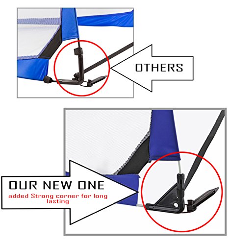 image for Collapsible Soccer Goal Set of 2 with Travel Bag - Ultra Portable 4 Fo