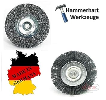 2-er Set Fugenbürsten Ersatz Rundbürste 1x Stahldraht und 1x Kunststoffborsten - Made in Germany - passend für SKIL WEED brus
