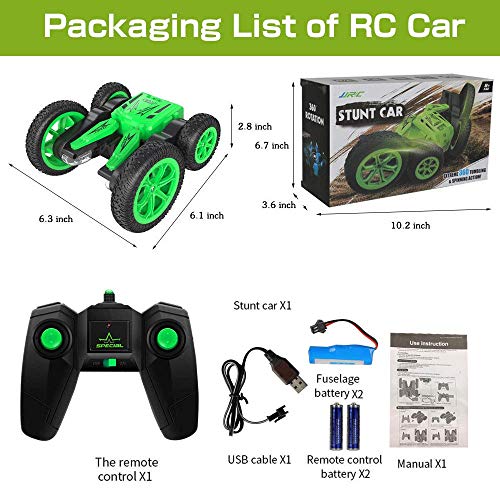 Remote Control car, Durable RC Stunt Cars Toys for Kids,Double Sided Rotating 360°Flips with Dual-Color Headlights for Boys and Girls Christmas Birthday Toy Gifts