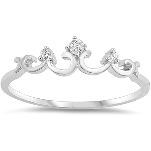 Ring With Genuine White Topaz And Cubic Zirconia In Sterling Silver - Paris Jewellers - Foto 5