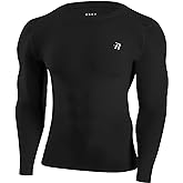 Runhit Long Sleeve Compression Shirts for Men, UPF 50+ Men's Compression Shirts, Running Athletic Workout Base Layer