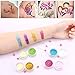 BFY Glitter Tattoo Kit with Glitter Glue For Party Body Painting Flash Tattoo 12 Color Glitter Powder 24 Special Design Tattoo Stencils 1 Glue Applicator 5 Painting Brushes, DIY Tattoos Kit for Kids